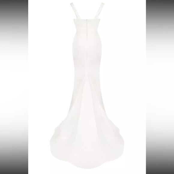 HOUSE OF CB 'Delphine' Ivory Draped Corset Bridal Gown Size S Small NWOT - Picture 4 of 16